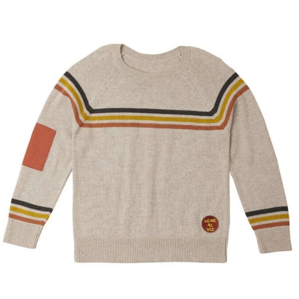 The Sunday Collective Wild Rainbow 100% Cotton Pullover Size 4Y Oatmeal